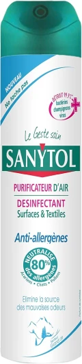 Désinfectant Purificateur d'Air Surface et Textile Anti Allergènes - Grand Air - 300 ml - Lot de 3 - Bactéricide, Virucide, Fongicide, Neutralise 94% des Allergènes