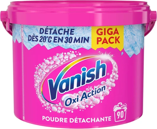 Oxi Action Booster de Lavage - Détachant Textile et Anti-décoloration - Poudre efficace dès 20° - Pot de 2,7 Kg 2.7 kg (Lot de 1)