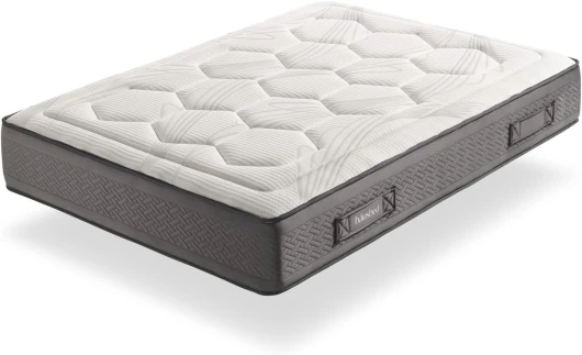 HÄUSBED Matelas à ressorts ensachés MIRTTO 80 x 200 Hauteur 28 cm - Double face Thermosystem + Supersoft - Tissu extensible 400 g - Grande adaptabilité et indépendance des lits - 80 x 200 cm