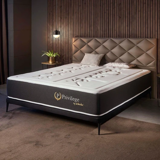 Matelas Privilege 160x200 cm - 30 cm - Mousse HR + Mémoire de Forme + Blue Latex - Confort Ferme - Haute Densité - Thermorégulateur - Premium - Réversible - Soutien 7 Zones 30 cm 160 x 200 cm