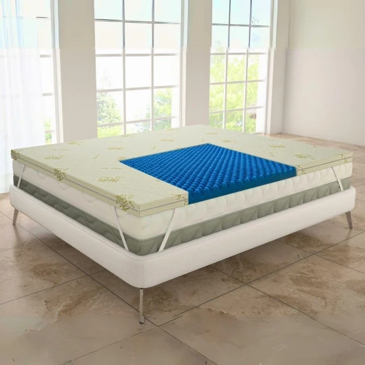 MAXIME MAISON - Surmatelas 180x190 (Hauteur 5 cm) Surmatelas Memoire de Forme pour Matelas 2 Personnes, sur-Matelas pour Adulte, Mattress Topper, Surmatelas Rafraichissant Made in Italy 180x190 Bugnato