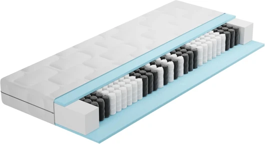 BMM Matelas Ortho Medic 140x200 cm avec Noyau à Ressorts ensachés Niveau de fermeté H2/certifié Öko-Tex/Matelas Ergonomique à 7 Zones Hauteur 21 cm/Matelas fabriqués en Allemagne 140 x 200 cm H2