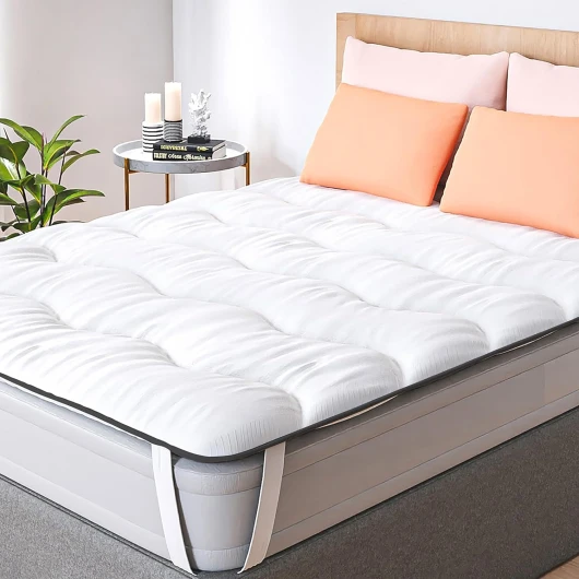 Surmatelas Nuage 80 x 200 cm en Microfibre - Confort Optimal - Moelleux, Anti-acarien, Respirant- pour Matelas 1 Place Adulte et Enfant, Clic Clac, BZ Tissu Doux 80 x 200 cm