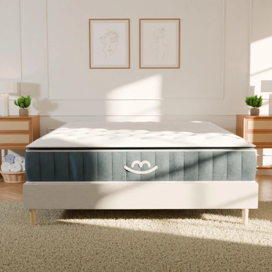 MORPHEA Matelas 90x200 30 cm Épaisseur – Mousse à Mémoire Forme avec Ressorts Ensachés Luxe Hybride Victoria - Mousse Ergofeel – Elu Produit de l'Année 2025, Soutien Ferme – Marque Française Mousse de luxe hybride de 30 cm d'épaisseur 90 x 200 cm