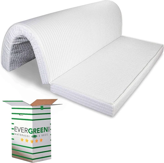 EVERGREENWEB Matelas pour canapé 160x190 cm lit pour Banquette B.Z - 10 cm de Hauteur, revêtement Blanc hypoallergénique, Matelas d'appoint Pliant en Mousse, Bed Sofa Bed Sofa 160 x 190 cm