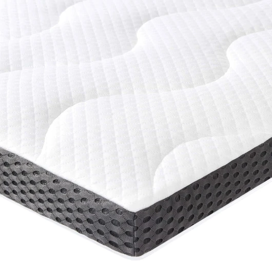 Surmatelas de Mousse à Mémoire de Forme avec Gel Rafraîchissant Moelleux, 150 x 200 x 7 cm, Blanc