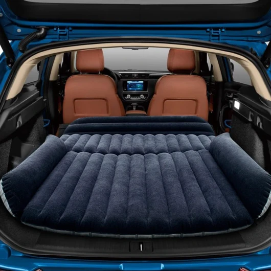 HAOYAO Matelas Gonflable de Voiture, Matelas Pneumatique de Voiture avec Pompe à air, Lit Gonflable de Matelas SUV Plus épais de Voiture pour Repos de Sommeil, Camping en Plein Air, Les Voyages Bleu Marine