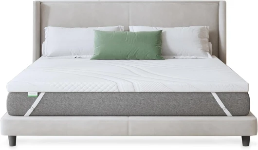 Surmatelas 140x190, 7.5CM, Surmatelas en Mousse à Mémoire de Forme Gel, Mousse en Matériau Bambou, Évacuation de L'humidité, avec Design Antidérapant et Certification de Sécurité, Lavable 7.5cm 140x190cm