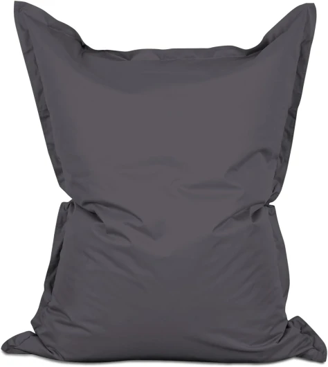 Pouf géant de Luxe - Intérieur et extérieur XXL avec Housse Lavable - 140cm x 180cm - Grand Coussin d'assise - Sac intérieur Rechargeable incluant 380 litres de Billes EPS [Anthracite] Gris (Anthracite) - Xxl