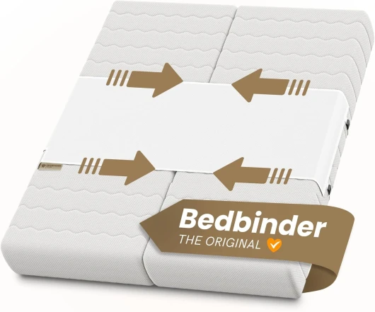 Éliminez Le Trou et La Séparation Entre Matelas - Arret Matelas, Sangle Matelas Ajustable, Pont De Lit et Cale Matelas Anti-Glissement pour Une Surface De Sommeil Continue - Bedbinder DeLuxe