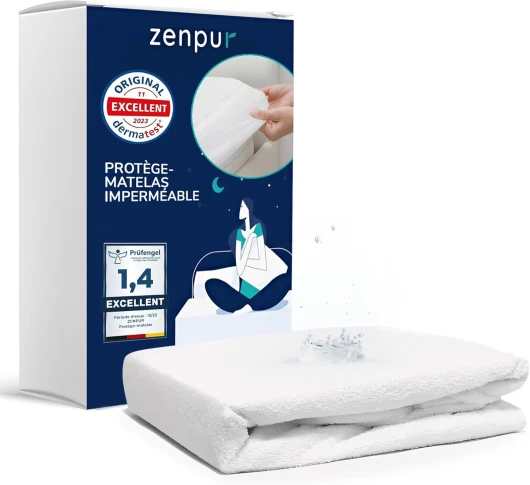 Protège-Matelas 80 x 200 cm - Fabriqué dans l'UE - Certifié Oeko-Tex Standard 100 - en Coton - Imperméable et Durable - Protection et Confort en Un