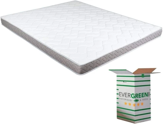 EVERGREENWEB® Matelas pliable 140x190 Hauteur 12 cm pour canapé lit ou lit d'appoint, revêtement Blanc hypoallergénique, Très Respirant, certifiés Oeko-Tex Standard 100 et CertiPur-US, Fermeté Moyenne