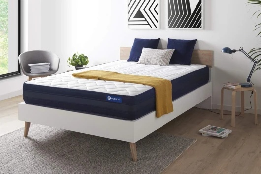 Matelas 140 x 190 cm 24 cm - Maintien Ergonomique 5 Zones de Confort - Latex et Mémoire de Forme - Système Actifresh Ultra Aéré - Confort Très Ferme - Grande Durabilité