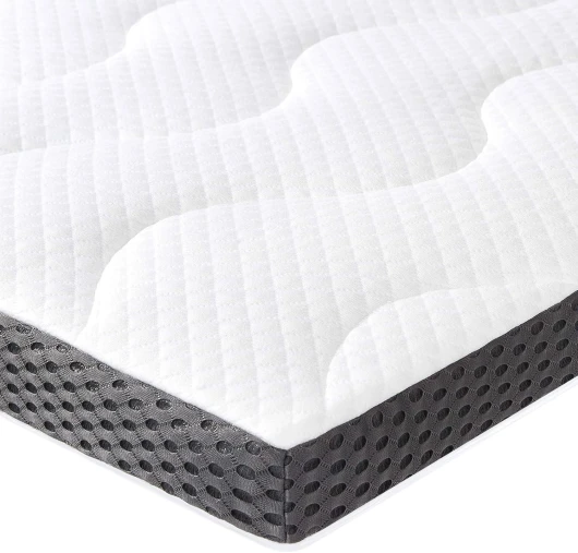 Surmatelas de Mousse à Mémoire de Forme avec Gel Rafraîchissant Moelleux, 160 x 200 x 7 cm, Blanc