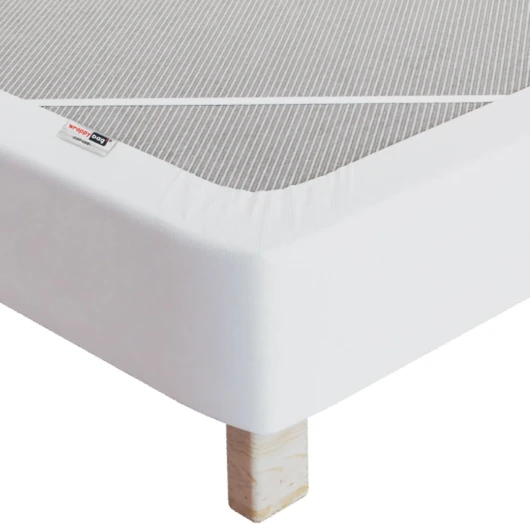 Cache-Sommier 160 x 200 en Coton avec Élastiques – Rénovez et Modernisez Votre Ancien Sommier – Couleur Blanc - 6 Tailles Disponibles