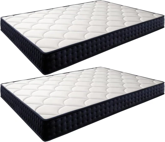 IZTOSS Matelas Lot 2 90x200, Matelas Mémoire de Forme 11 Zones Différenciées 15cm de Hauteu(Matelas 90x190-2 pièces) (Matelas 90x200-2 pièces), (L-CD-7)