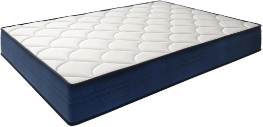 Matelas à mémoire de forme, Modèle MEMORY / Mousse viscoélastique, 160 x 190 x 18 cm - Toutes dimensions, Blanc et bleu