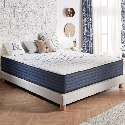 Matelas 160x200 cm - Perfect Dream - Très Épais 30 cm - Mousse à mémoire de Forme et Blue Latex - Thermorégulateur - 7 Zones de Confort - Ferme - Réversible - Respirant - Très Durable