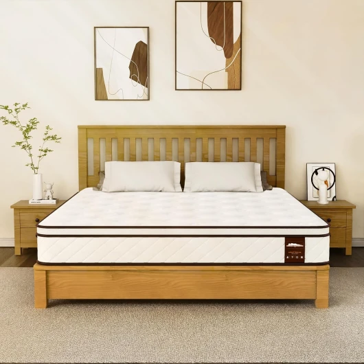 Matelas 140 x 190 24cm Épaisseur, Hybride Matelas à Ressorts Ensachés et Mousse à Mémoire de Forme, 7 Zones Orthopédique Matelas, Certifié Oeko-Tex, 99 Nuits d'Essai