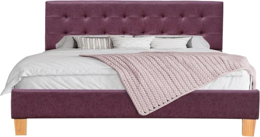 Lit Complet - Ensemble Lit Frederic Rouge 160x200 + Matelas Super Deluxe - Lit + Sommier + Matelas