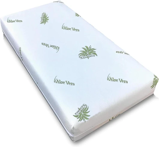 ® Matelas pour lit bébé Aloe Vera 140 x 70 x 12 cm (certifié Oeko-TEX® et CERTIPUR™), Matelas pour lit bébé Lavable déhoussable