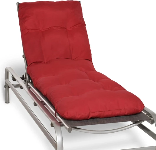 Coussin Bain de Soleil Flair RL Coussin Chaise Longue pour Jardin ou terrasse - Matelas transat épais & Confortable 190x60x8cm - Rouge