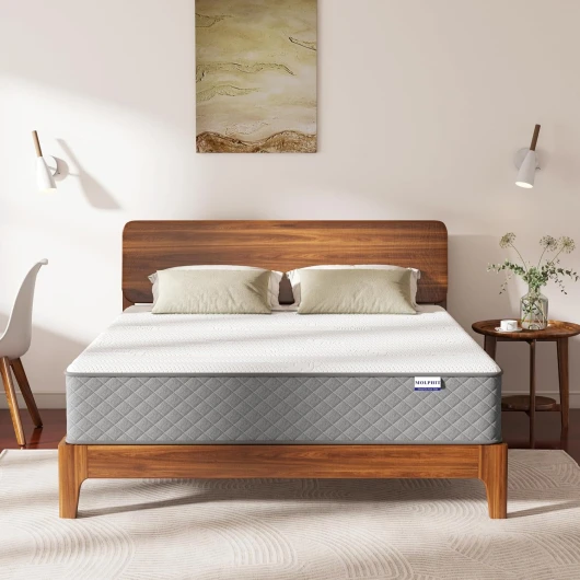 MOLPHIT Matelas 140x200 Épaisseur 25cm, Matelas Hybride à Ressorts Ensachés Indépendant en Mousse à Mémoire de Forme, Matelas 7 Zones Ergonomique, Matelas 2 Personnes Moyenne Ferme H3