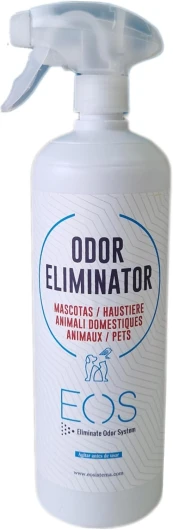 EOS (1 litre) Elimine instantanément les odeurs d'animaux domestiques - Anti-odeur pour tous types d'animaux (chiens, chats...) et applications (canapés, litières, lits)