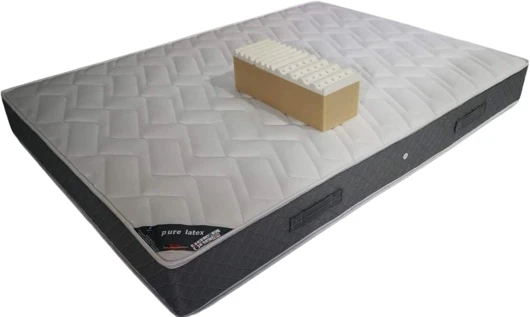 Provence literie Matelas Face de Contact Face de Contact Latex 70 Kg/m3 + Mousse 35 Kg/m3 HR 160x200 x 21,5 cm + Oreiller Visco + Alèse Accueil Moelleux Soutien Ferme - 7 Zones de Confort