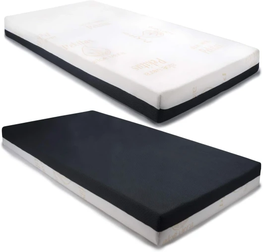 Matelas pour Lit de Bebe Double Face 60 x 120 cm Épaisseur 10 cm Housse Lavable Intérieur Mousse De Dureté 20 Spécial pour Bébés Enfants Fabriqué en Espagne