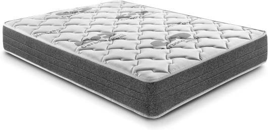 El Almacen Del Colchon - Matelas viscoélastique Modèle Viscocarbono, 160 x 200 x 24, Adaptabilité maximale - Toutes Les mesures, Gris et Blanc 160 x 200 x 24 cm