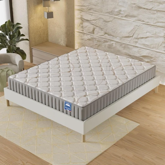 Matelas Sirius 140x190cm- Latex Naturel & Accueil Confort 400g/m2 (Anti-Points de Pression)- Épaisseur 16cm-Soutien Tonique Ferme & Enveloppant-Label sanitized