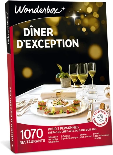 Coffret Cadeau - Dîner d'Exception - 1070 Restaurants Gastronomiques renommés, labellisés ou étoilés pour 2 Personnes - Idée Cadeau Original Gastro