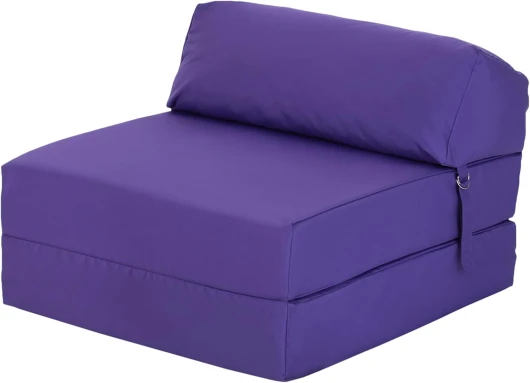 Chaise Pliante Z-Fold Confortable - Canapé-lit Futon léger - Housse Souple et résistante à l'eau - Matelas Zbed de Conception Ergonomique (Violet)