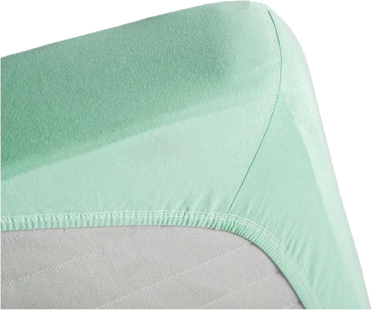 Drap Housse Jersey - Enefm - 100% Coton Jersey - Elastique Tout Autour - Bonnet de 30cm (Vert d'eau, 200x200cm) 200x200cm Vert D'eau