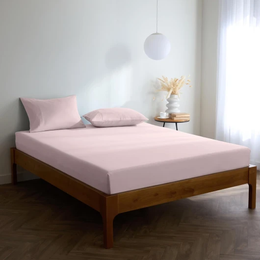 Drap Housse 90x200 avec Bonnet 30cm - Doux, Résistant, Anti-Plis, Élastique Tout Autour - Drap 90x200 en Microfibre - Lot De 1 Drap De Lit - (90x200 cm, Rose Pâle) 90x200x30cm 1172 Rose Pâle