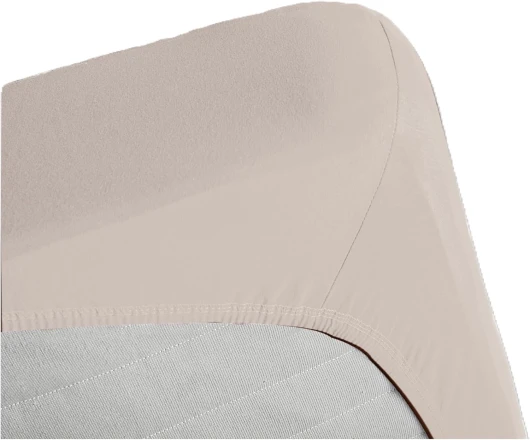 Drap Housse Jersey - Enefm - 100% Coton Jersey - Elastique Tout Autour - Bonnet de 30cm (Crème, 160x200cm) 160x200cm Crème