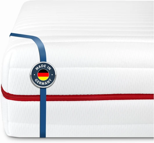 BMM Matelas 110x190 cm Classique 19 Degré de fermeté H4 Extra Ferme/Matelas en Mousse Froide certifié Öko-Tex/Matelas Ergonomique à 7 Zones Hauteur 19 cm/Matelas fabriqués en Allemagne - 110 x 190 cm H4