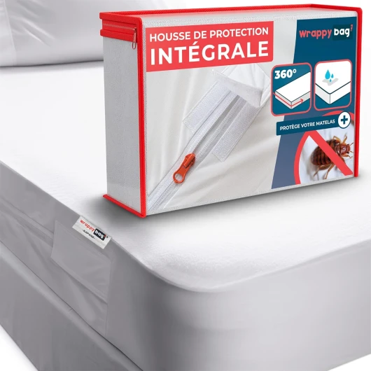 Housse de Matelas Imperméable – Housse Intégrale Anti-Punaise de Lit & Acarien – Alèse Protège Matelas sans Traitement Chimique – Surface Coton Doux & Confortable – 14 Tailles Disponibles 140 x 200 x 30