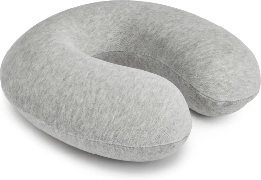 Semi-circulaire, Coussin tour de cou en mousse à mémoire de forme, Gris