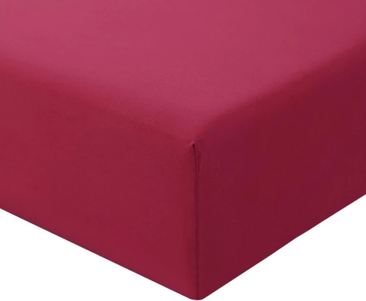 Drap Housse 140x190 Rouge - Drap Housse 140 x 190 Bonnet 30cm Matelas en Microfibre 2 Personnes, Très Doux et Respirant avec Élastique Tout Autour