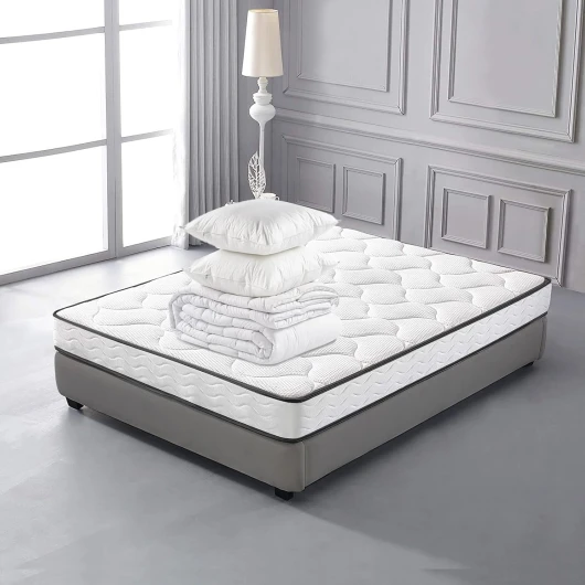 IZTOSS Luxe Pack Matelas Mémoire de Forme 140x190 + 1 Couette 240x220 + 2 Oreillers 60x60 Matelas+Couette+Oreiller-140x190